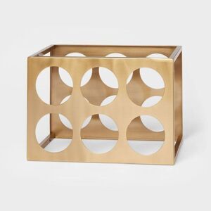 Threshold -  Metal Wine Rack Freestanding Gold 6 Bott Gold